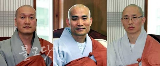 결사본부 사무총장 원명, 선센터 선원장 법오, 총무 도일 스님