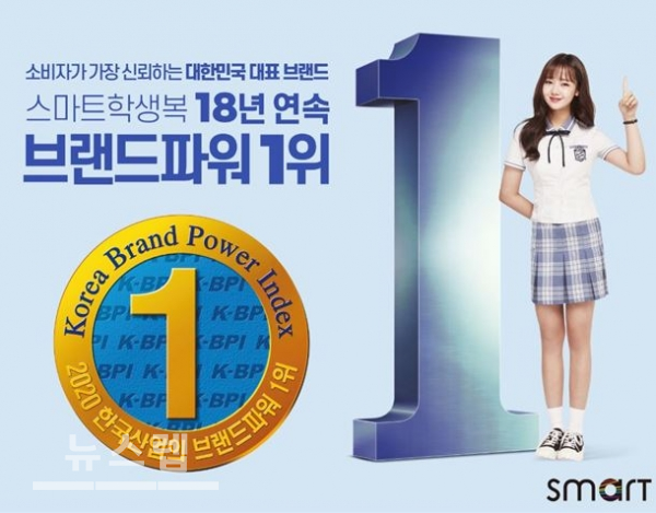 스마트학생복, 한국산업의 브랜드파워(K-BPI) 18년 연속 1위 달성!