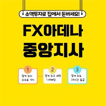 FX아데나 중앙점, FX마진거래 시스템으로 주부부업 방법 제시