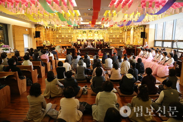 김해 동림선원. 후불 목탱화 신중 목탱화 점안식 봉행