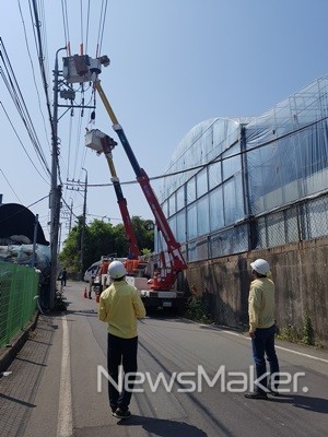 사천시, 한국전력공사 사천지사와 노후 전력설비 합동점검