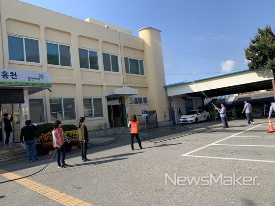 홍천군 남면, 유관기관과 합동 소방훈련 실시
