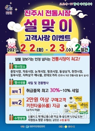 진주시, 설맞이 장보러 전통시장으로 오세요