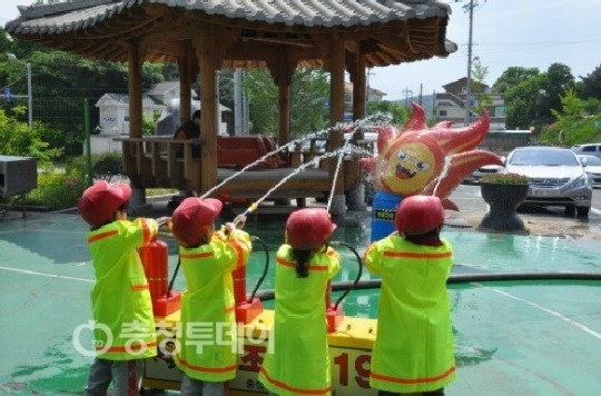 금산소방서, 죽당어린이집 소방안전교육 실시