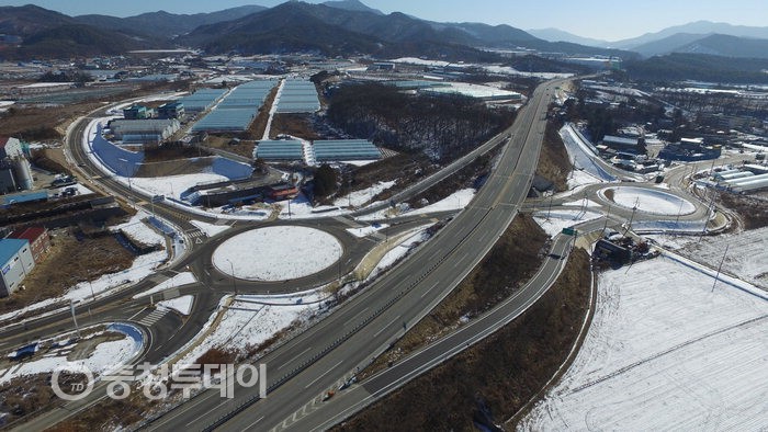 음성 생극산단 회전교차로 준공