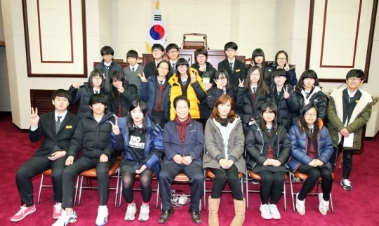 구미 봉곡중학생 구미시의회 견학