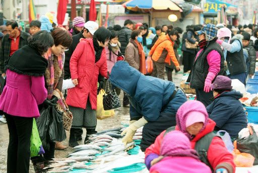 죽도시장 설연휴에 대박 예감