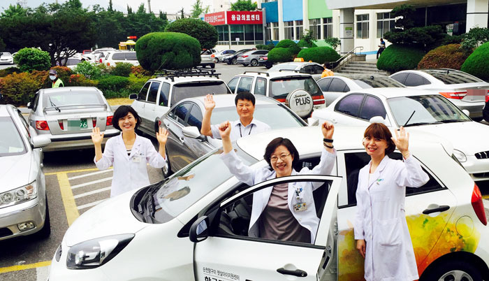 순천향구미햇살아이지원센터 한국타이어서 새 차량 1대 받아