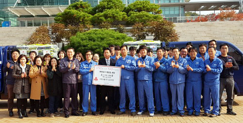 그린산업, 이웃돕기 쌀 전달