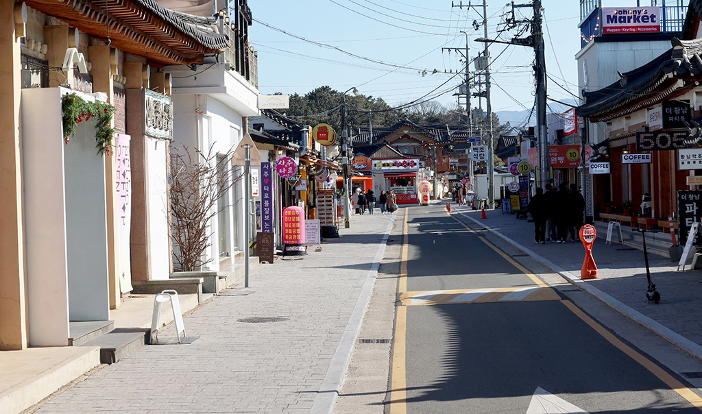 강추위에 한산한 경주 황리단길