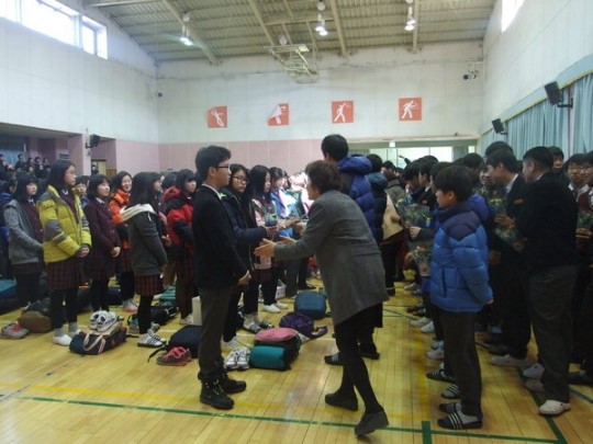 김해 경운중학교 2015학년도 신입생 입학식