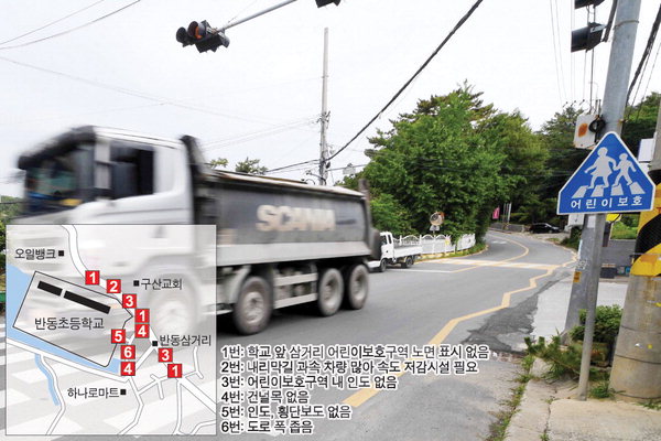 [안전한 학교 가는 길] (9) 마산 반동초교 현장조사
