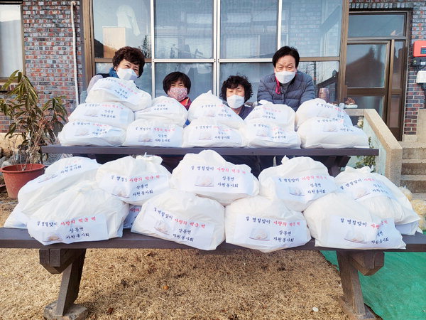 밀양시 상동면자원봉사회 떡국떡 지원