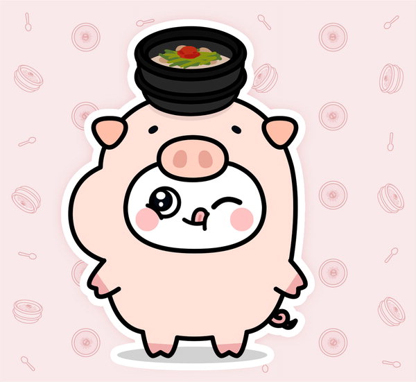 밀양돼지국밥 캐릭터 굿바비라 불러다오