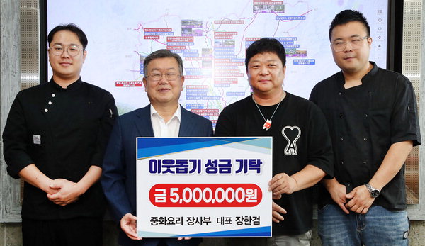 중화요리 장사부, 밀양시에 이웃돕기 성금