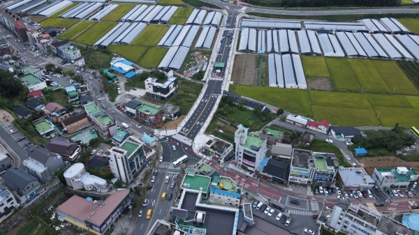 진주 금산삼거리 ~지방도 1009호선 도로 연결