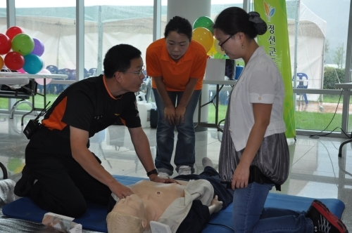 정선소방서, ‘다문화 가족 어울 한마당’ 행사장 소방력 지원