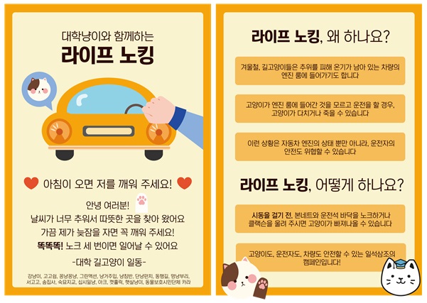 내 차 엔진룸에 고양이가? 시동 전 ‘똑똑’