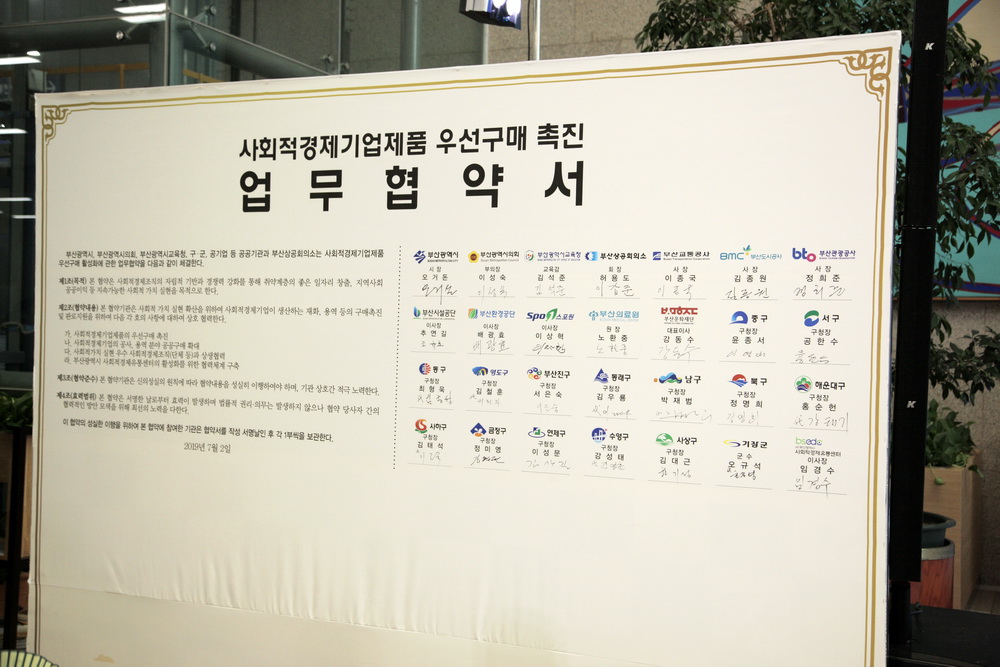 부산 사회적경제기업 경쟁력 향상, 판로 확대