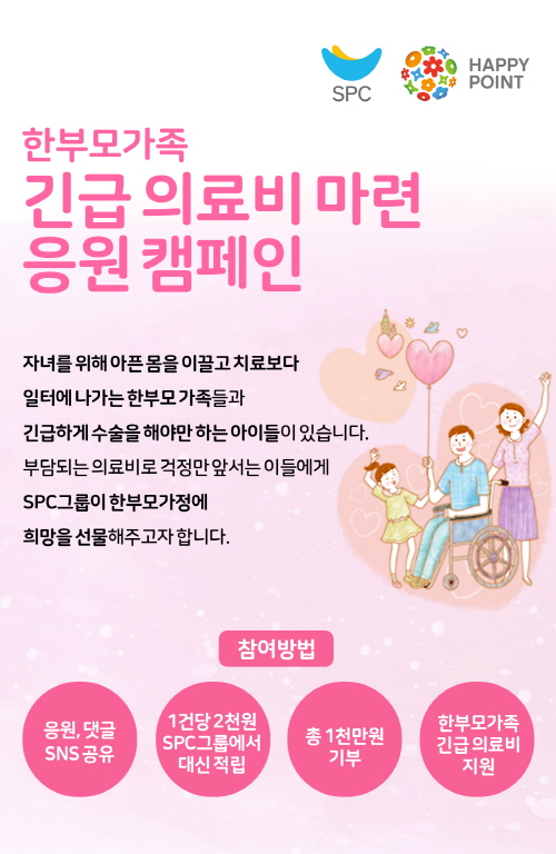 SPC그룹, 해피포인트앱 통해 복지사각지대 지원