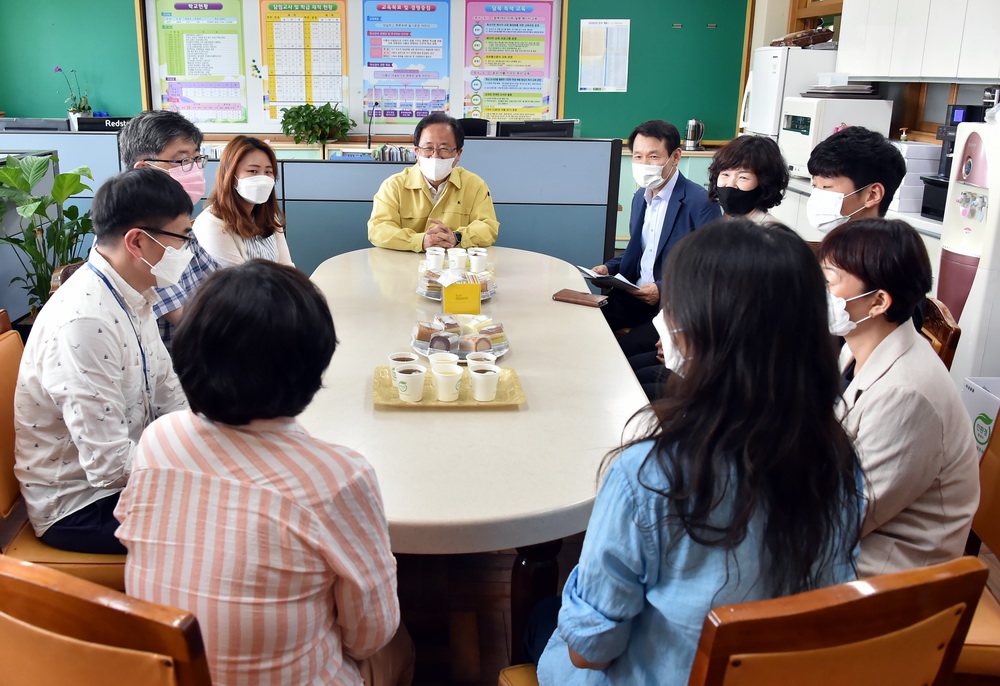 김석준 교육감, ‘등교수업’ 학교현장 점검
