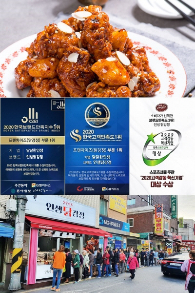 1인 소자본창업 브랜드 인생닭강정, 독보적인 경쟁력으로 3관왕 대상 수상