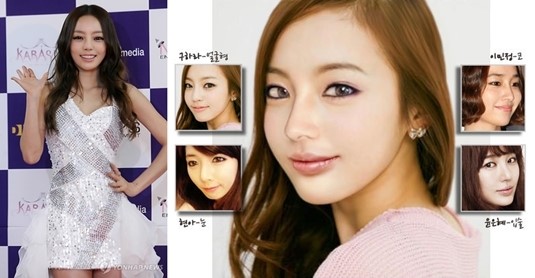 부위별 최고 미인, 구하라 닮은꼴 얼굴형이 중요한가?
