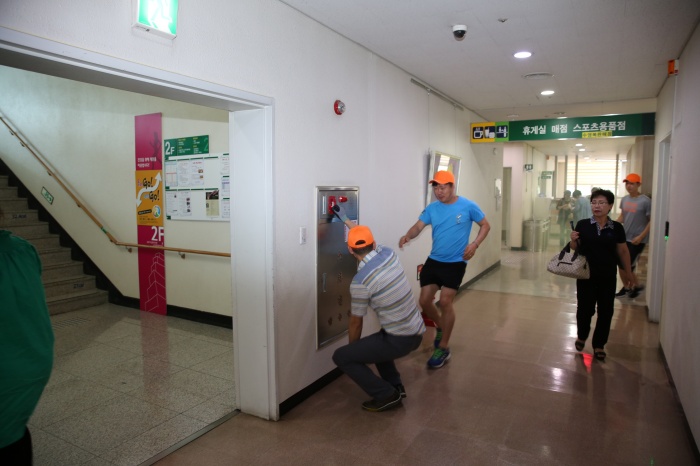 수원시시설관리공단 장안구민회관, 고객과 함께 하는 소방대피 훈련 실시