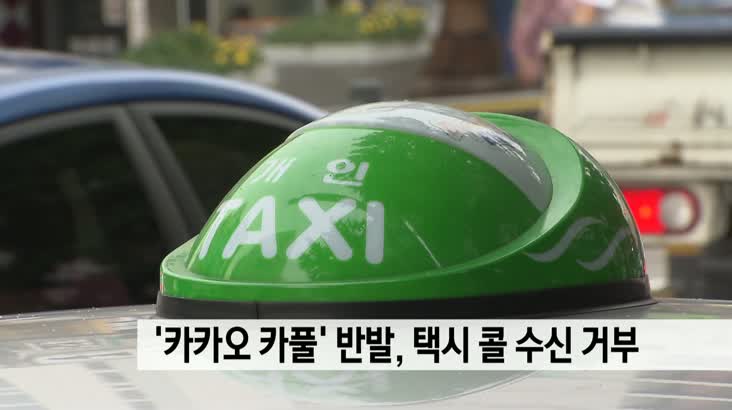 카카오 카풀 앞두고 택시 콜 수신 거부
