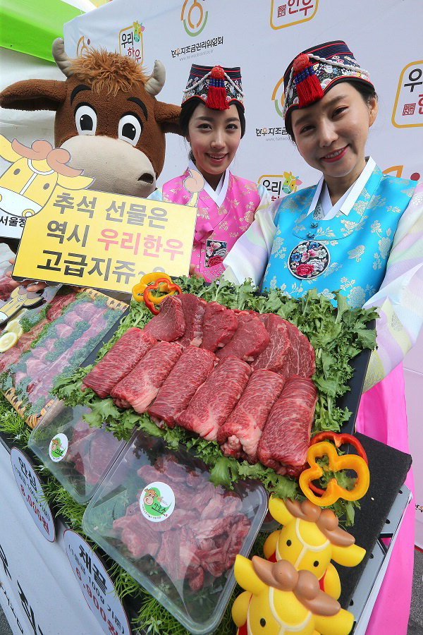 한우갈비 선물세트 어디가 쌀까...백화점과 대형마트 비교해보니