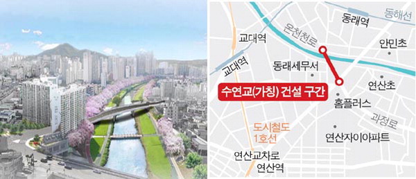 온천천 잇는 새 교량 2021년 5차로 완공