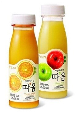 빙그레, 프리미엄 냉장주스 따옴 출시