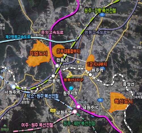 원주혁신도시 강원도 투자 골든블록으로 각광