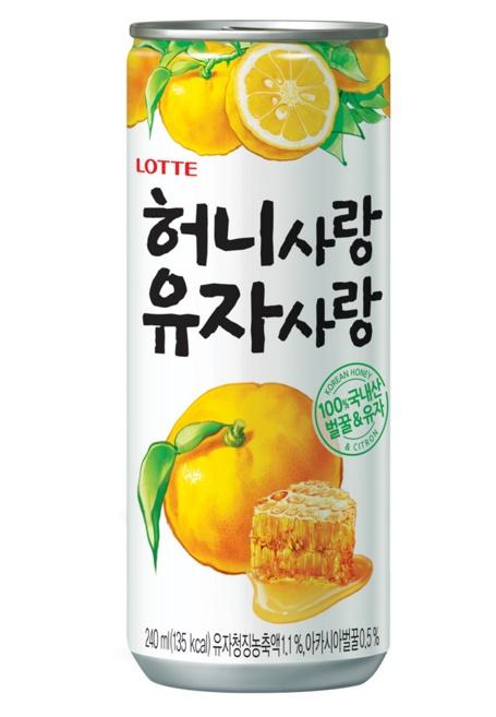 롯데칠성, 100% 국내산 벌꿀 유자 허니사랑 유자사랑 출시