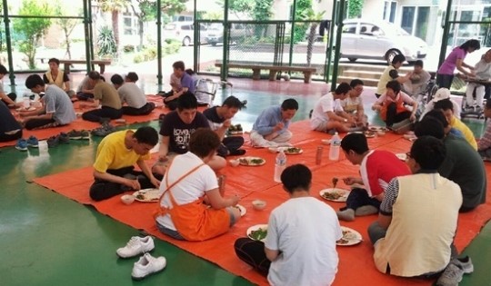 국민은행 신제주지점, 제주애덕의 집에서 삼겹살 데이