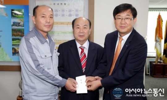 (주)동양시멘터, 삼척 도계 가스폭발사고 성금 기탁