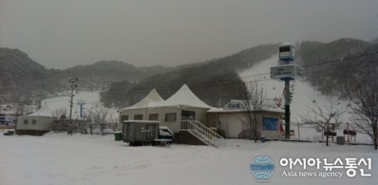 충주 수안보 사조리조트 스키장 개장
