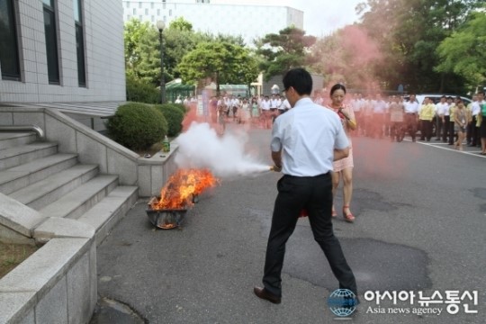 서울남부지방검찰청서 소방훈련 실시하는 양천소방서