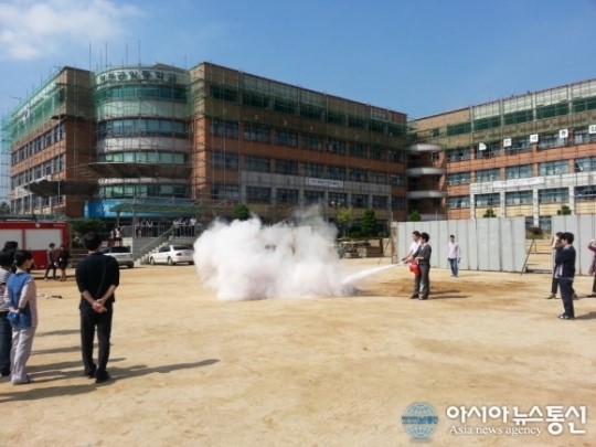 인천중부소방서, 인천공항중학교와 합동소방훈련
