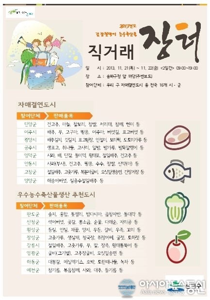 송파구, 농‧수‧축산물 직거래 장터 개장