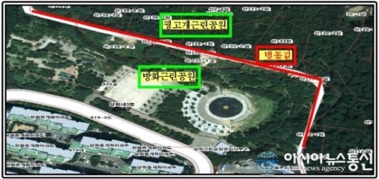 강서구, 근린공원 벗꽃길 산책로 정비