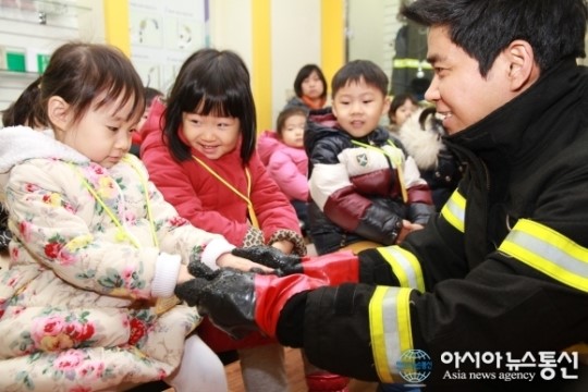 누리어린이집, 소방안전교육 받아