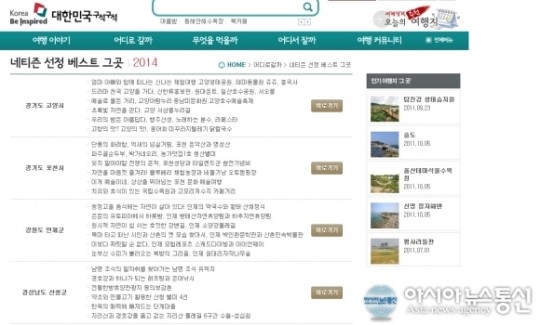고양시, 한국관광공사 관광명소 베스트 그 곳 선정