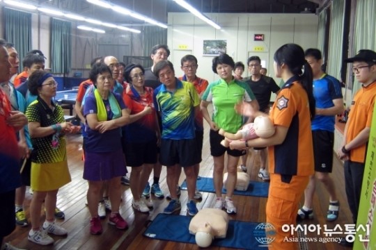 제천소방서 중앙안전센터, 제천학생회관 탁구동호회 소소심교육 실시