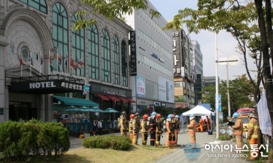 시흥소방서, 시흥관광호텔 가상화재 진압훈련 실시