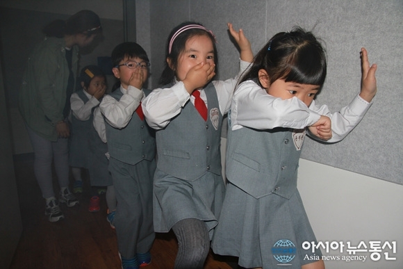 동정성모유치원, 소방안전교육 받아