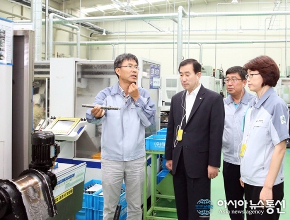 조길형 충주시장, ㈜태진정공 기업현장 방문