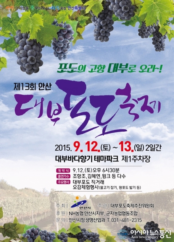 안산의 보물섬 대부도, 오감만족 ‘대부포도축제’ 개최