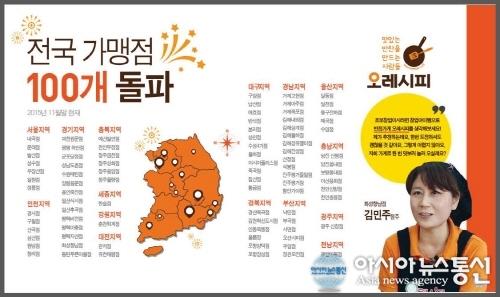 반찬프랜차이즈 홈푸드카페 오레시피 전국 100호점 돌파!