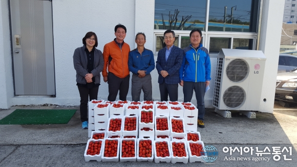 밀양 제일농산, 건강기원 장수딸기 전달